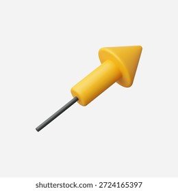 3d Realistische Feuerwerk-Rakete Symbol, Vektorgrafik