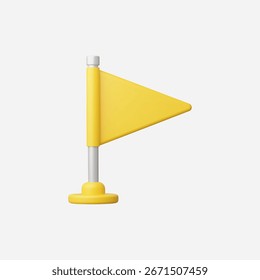 3d Realistic Flag icon vector Illustration