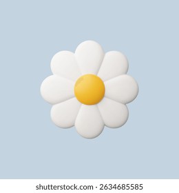 Ilustración vectorial de icono de flor realista 3d