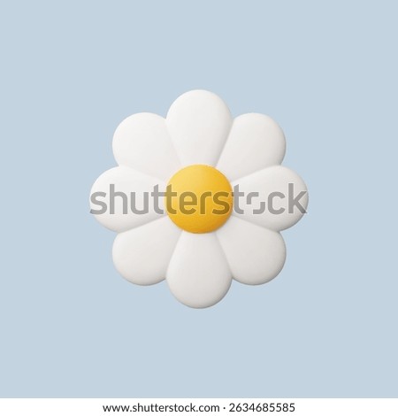 3d Realistic Flower icon vector Illustration
