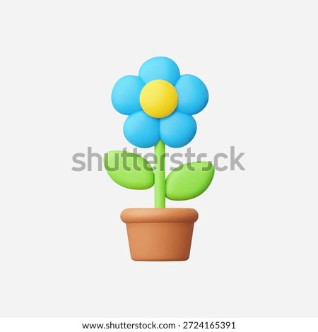 3d Realistic Flower vector illustration