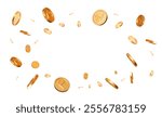 3d realistic flying golden coins of Indian rupees with effect bokeh on white isolated background. Rich or casino luck concept. Precious expensive treasure. Stock vector illustration.	
