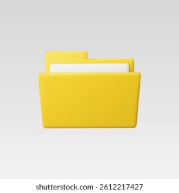 3d Realistic Folder Icon vector illustration