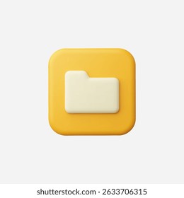 3d Realistic Folder icon vector Illustration