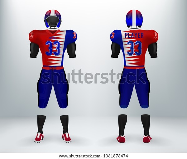 3d Realistic Font American Rugby Football Stock Vector (Royalty Free ...