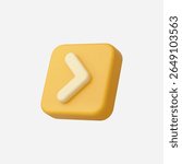 3d Realistic Forward icon vector Illustration