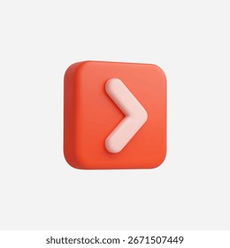 ícone 3d Realista Avançar vetor Ilustração