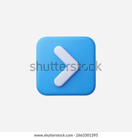 3d Realistic Forward icon vector Illustration