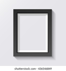 3D realistic Frame Design. For picture or your presentations. Isolated on a gray background. With space for text. Vector illustration.