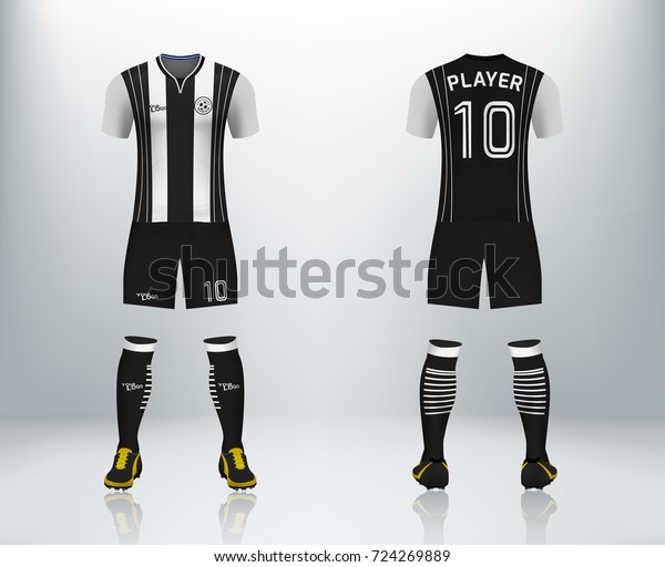 3d Realistic Front Back Soccer Jersey Stock Vector (Royalty Free ...