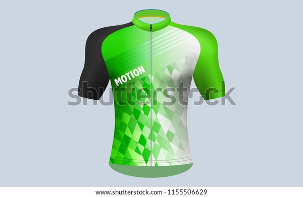 Download 3d Realistic Front Green Cycling Jersey Stock Vector Royalty Free 1155506629