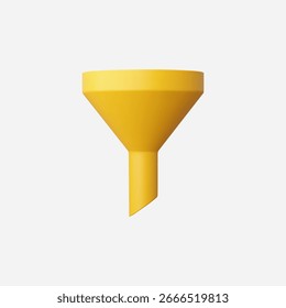 Ilustración vectorial de icono de embudo realista 3d