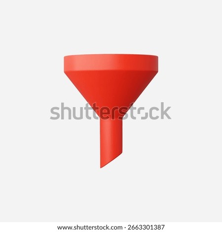 3d Realistic Funnel icon vector Illustration
