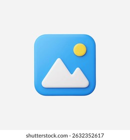 ícone da Galeria 3d Realistic vetor Ilustração