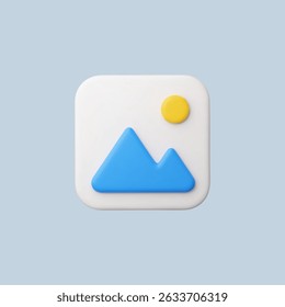 3d Realistic Gallery icon vector Illustration
