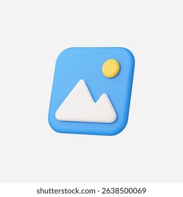 3d Realistic Gallery icon vector Illustration