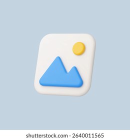 3d Realistic Gallery icon vector Illustration