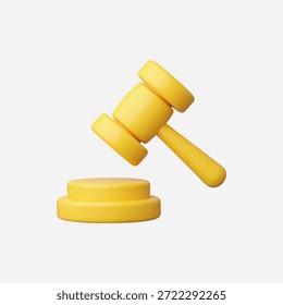 3d Realistische Gavel-Vektorgrafik