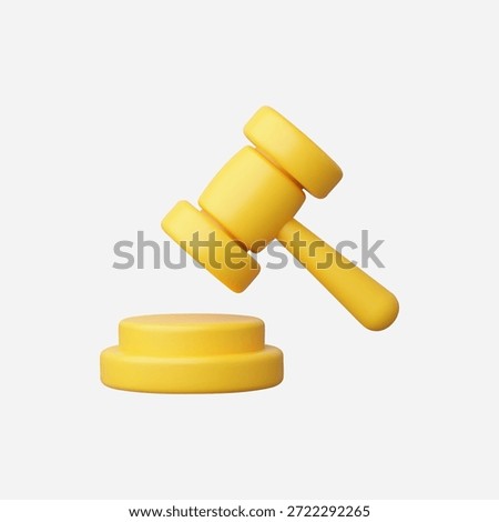 3d Realistic Gavel vector illustration