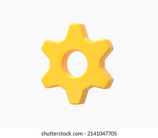 3d Realistic Gear icon vector illustration