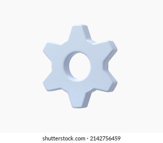 3d Realistic Gear Icon Vector Illustration