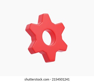 3d Realistic Gear icon vector illustration