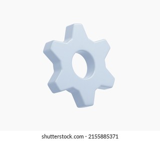 3d Realistic Gear icon vector illustration