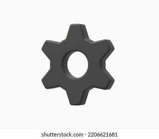 3d Realistic Gear icon vector illustration