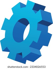 3d Realistic Gear icon vector illustration