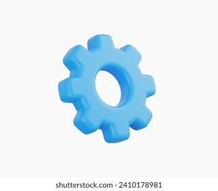 3d Realistic Gear icon vector illustration