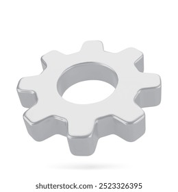3d Realistic Gear icon vector illustration