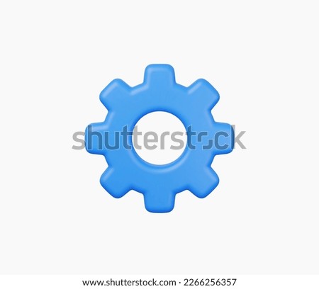 3d Realistic Gear icon vector illustration