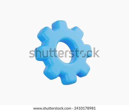 3d Realistic Gear icon vector illustration
