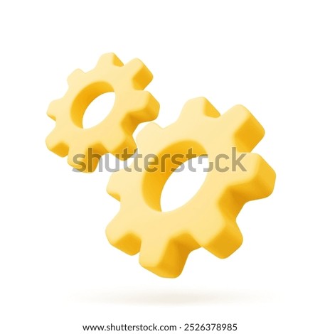 3d Realistic Gear icon vector illustration