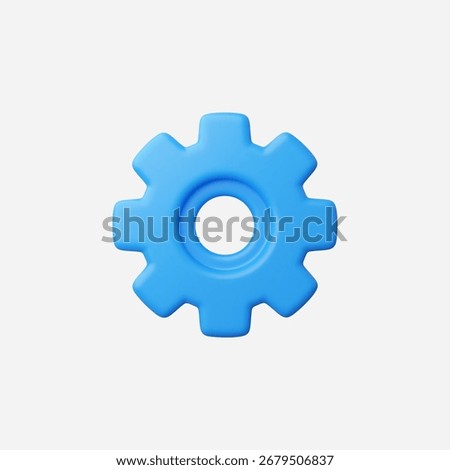 3d Realistic Gear icon vector Illustration