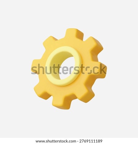 3d Realistic Gear icon vector illustration