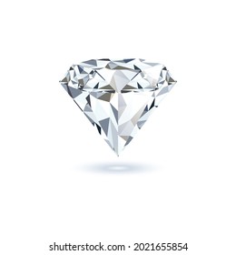 3D REALISTIC GEMS WITH SHADOW  ISOLATED WITH WHITE BACKGROUND 