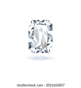 3D REALISTIC GEMS WITH SHADOW  ISOLATED WITH WHITE BACKGROUND 