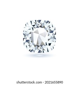 3D REALISTIC GEMS WITH SHADOW  ISOLATED WITH WHITE BACKGROUND 