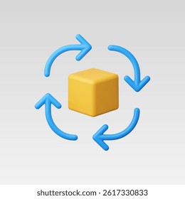3d Realistic Geometrical Icon vector illustration