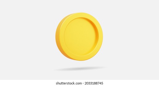 3D Realistic Gold coin vector illustration