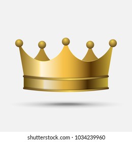 3d realistic golden crown