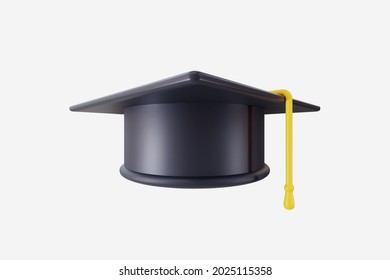 3D Realistic graduation cap vector illustration