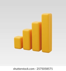 3d Realistic Graph chart vector illustration