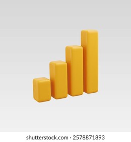 3d Realistic Graph chart vector illustration