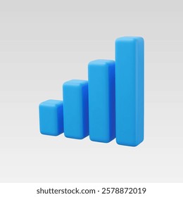 3d Realistic Graph chart vector illustration