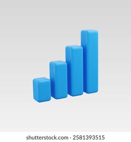 3d Realistic Graph chart vector illustration