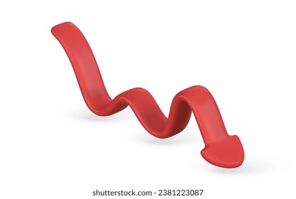 3.ª flecha verde realista al estilo de las caricaturas. Infografía comercial. Los impulsos de las noticias sobre acciones de negociación. Éxito de la estrategia empresarial. Ilustración vectorial.
