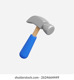 3d Realistic Hammer Icon vector illustration