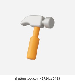 Ilustración vectorial de martillo realista 3d